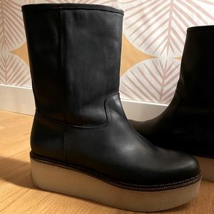 Flamingos Leather platform boot